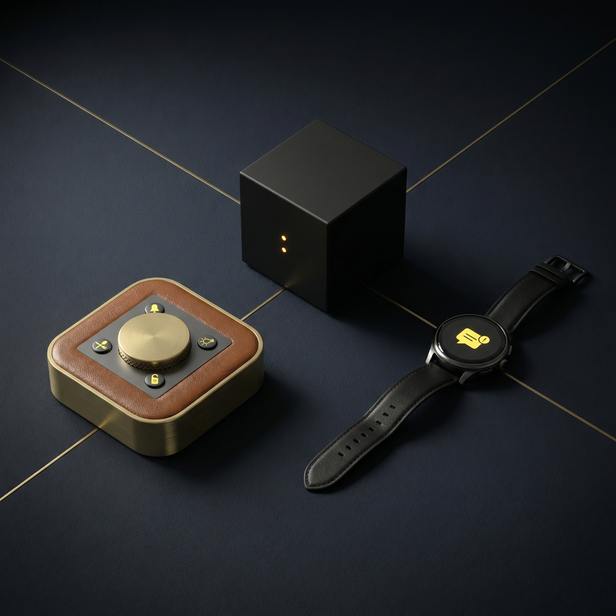 OBEDIO ecosystem  -  button, server, and smartwatch