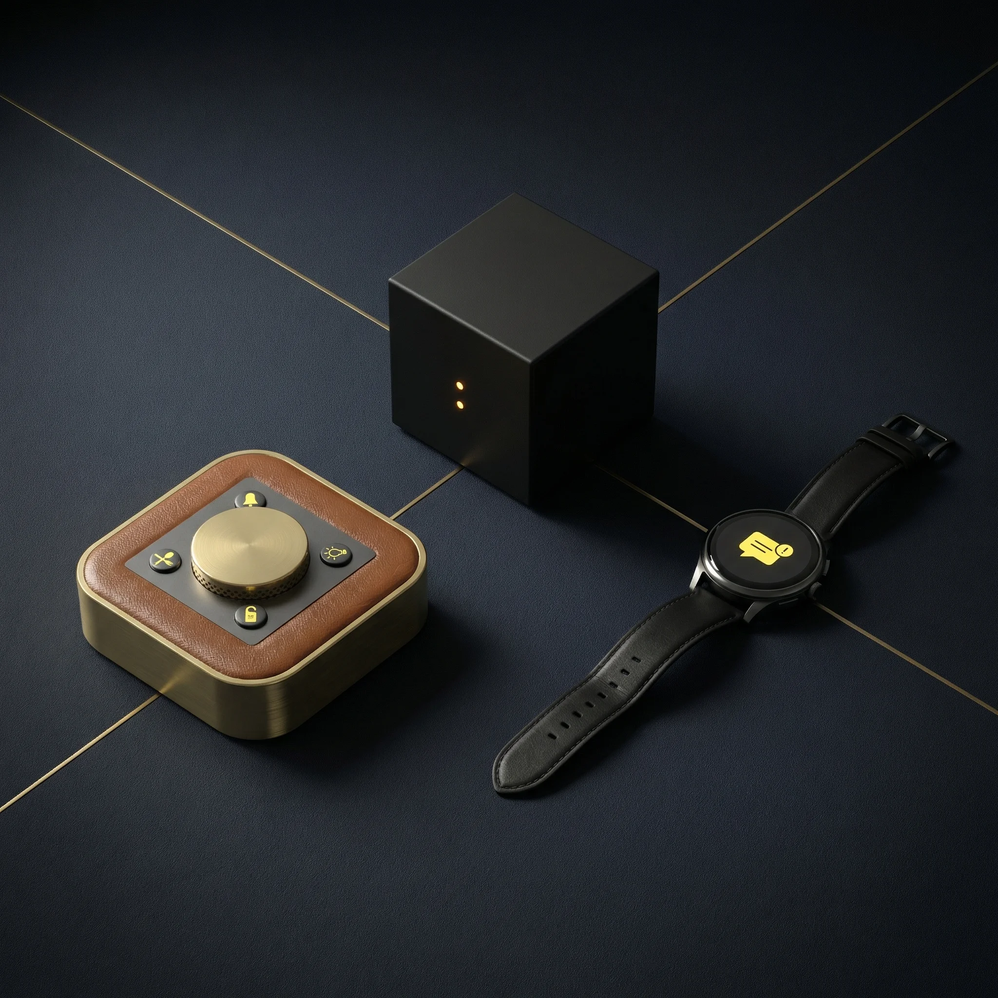 OBEDIO ecosystem  -  button, server, and smartwatch