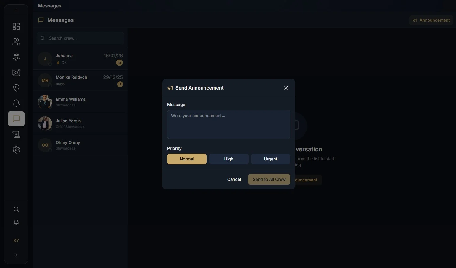 OBEDIO Messenger - offline crew communication